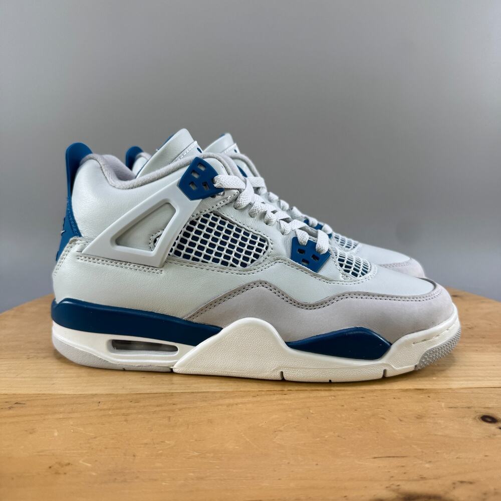 6.5Y / Womens 8 - Nike Air Jordan 4 Retro Military Blue‎ GS Shoes HF4281-141